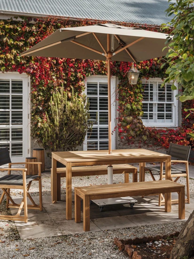 Marina Chair with Linear Table & Bench (3)